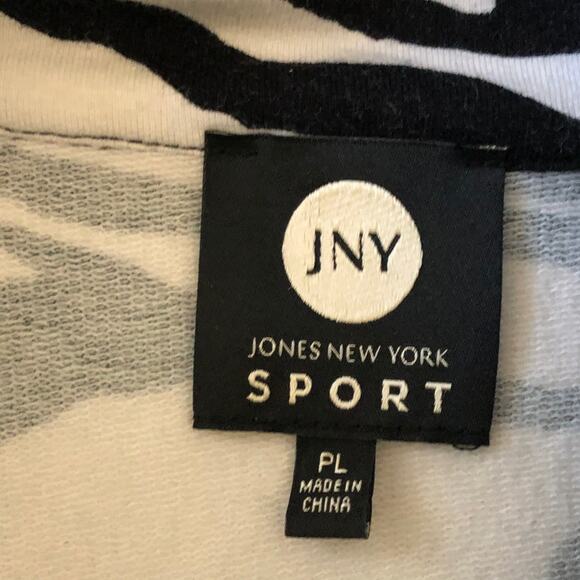 Jones New York Full Zip Jacket Zebra Size L Petite - Picture 5 of 7